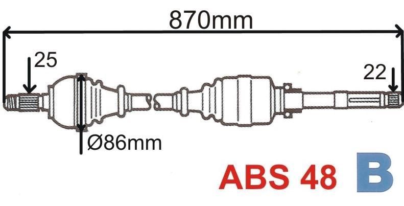 T5592 Z2 POLOOSA.C BERL,XSARA,PART ABS48 PRAVÁ
